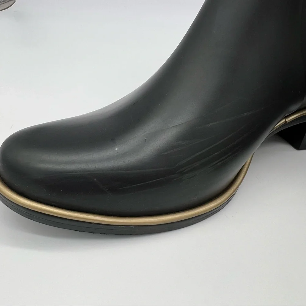 Kate Spade New York Chelsea Booties Black Leather Leopard Print Womens 6/7 - Picture 5 of 14